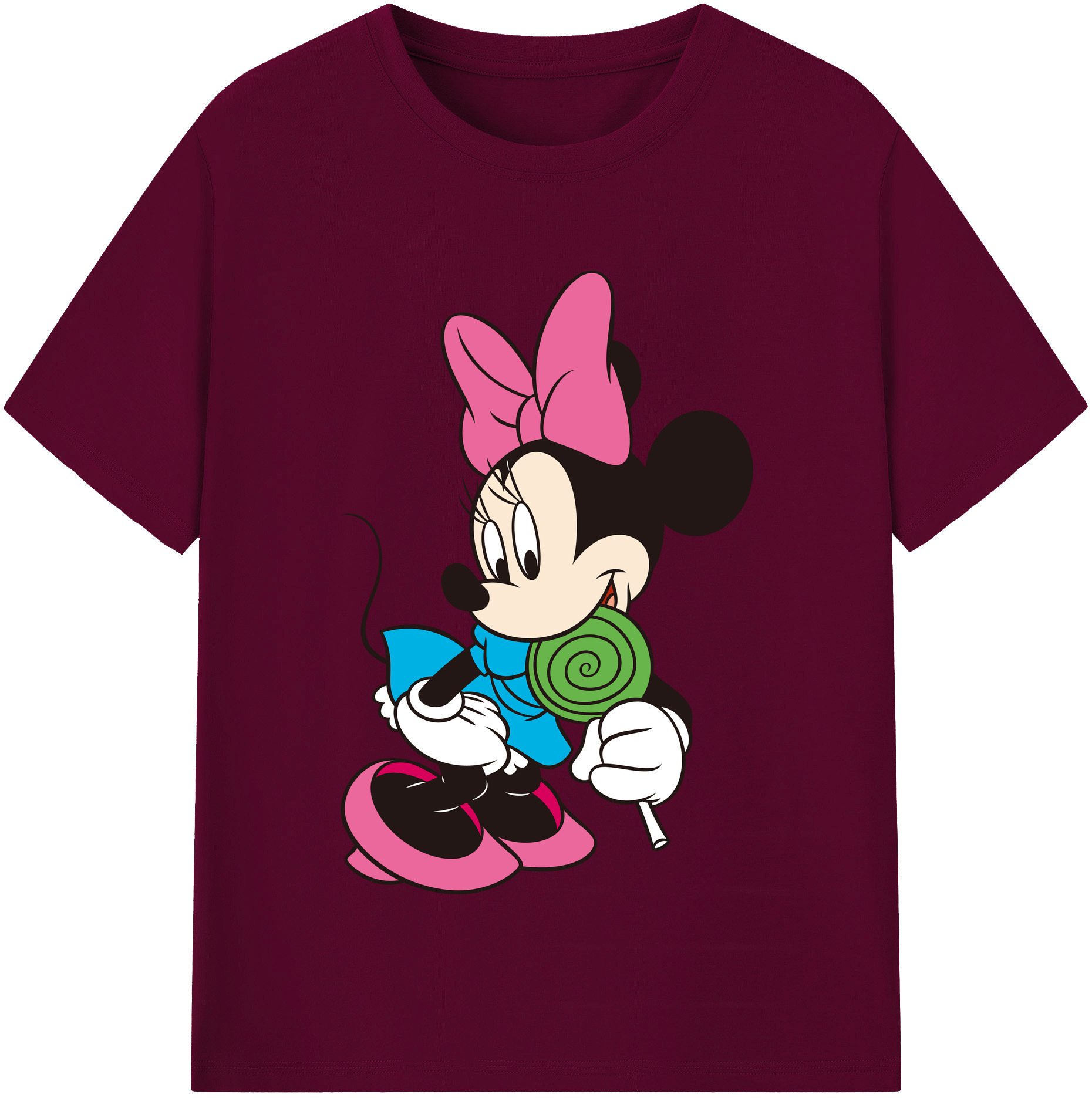 （画像用） ミッキーマウス Mickey Mouse レディースカジュアルプリントTシャツ（綿100％）